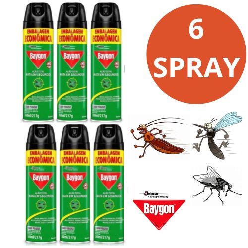 SPRAY INSETICIDA BAYGON AÇÃO TOTAL COMBATE BARATA E PERNILONGO INSETOS ...