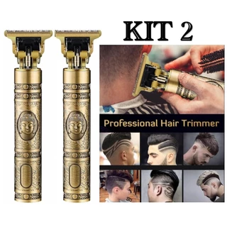 Kit Máquina De Cortar Cabelo e Fazer a Barba Masculina Designer Aleatório Elétrico Profissional