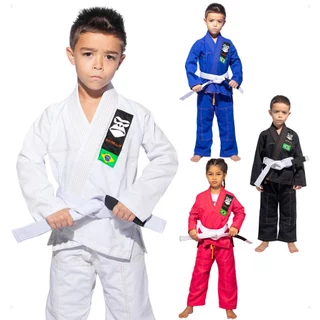 Kimono Infantil + Faixa Simples Juvenil Menino Menina Artes Marciais Luta Treino Criança Gorilla