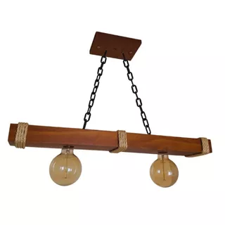 Luminária Caibro de Madeira Rústica 67CM