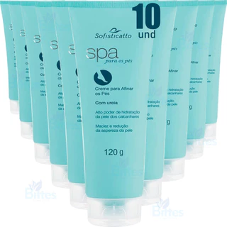 10 CREME SPA PARA OS PÉS SOFISTICATTO COSMÉTICOS COM UREIA AFINA PÉS 120G