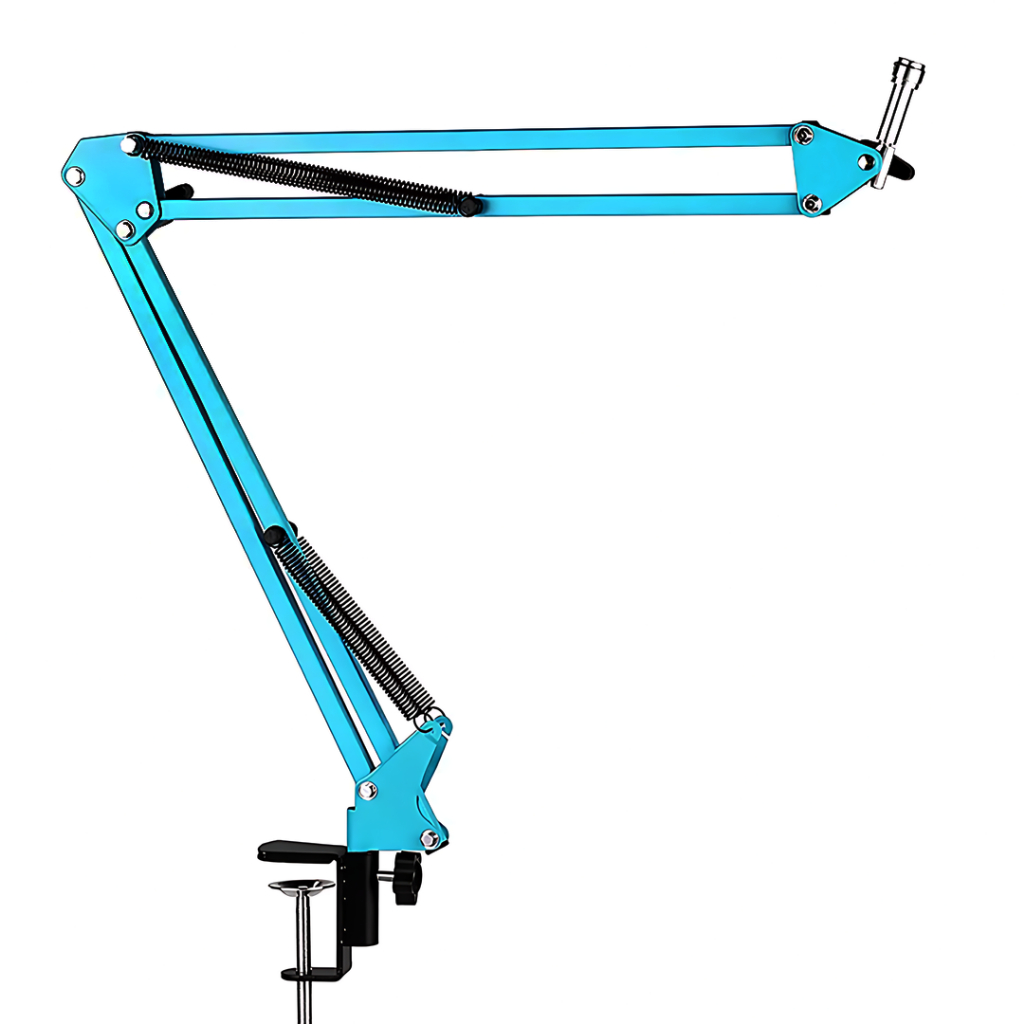 Braço Articulado Suporte De Mesa Para Microfones Cor Azul