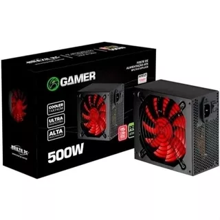 Fonte Gamer Atx 500w Real 80 Plus Bronze Brazilpc Bpc-500-80 Plus 24 Pinos Bivolt