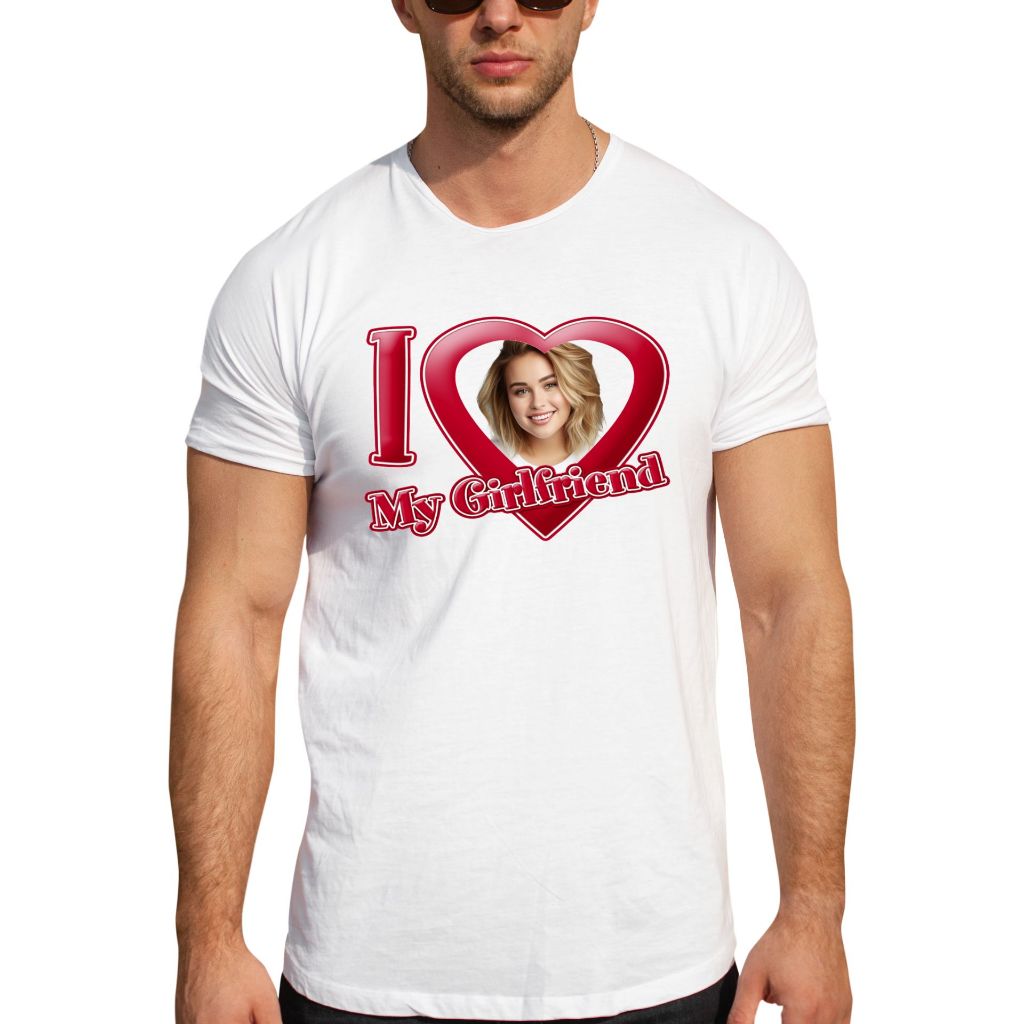 Camiseta Camisa Personalizada Coração I LOVE MY GIRLFRIEND - EU AMO ...