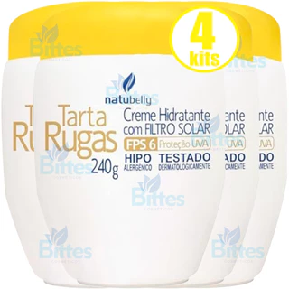 4 Creme Tarta Rugas Natubelly Cosméticos com Filtro Solar Hidratante
