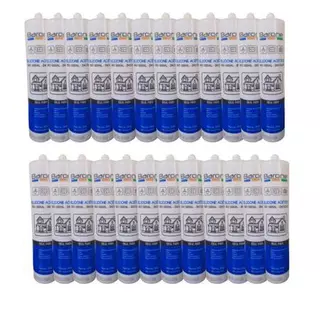 KIT 24 SILICONE ACÉTICO TRANSPARENTE 253G CAIXA FECHADA