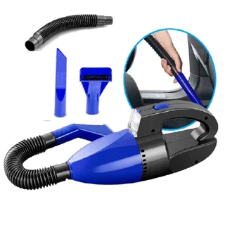 Aspirador de Pó e Liquidos Para Carros 12V 60W C/ Mangueira e Luz Led Limpeza Prática de Veículos
