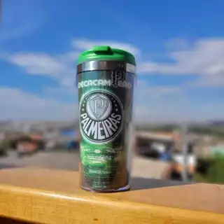 Copo Térmico Personalizado Inox Interno Palmeiras Campeão Brasileiro 2023 450 ml ( COM SEU NOME)