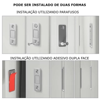 Kit 4 Com Fecho Imã Trava De Porta de Armário Magnético Ultra Forte
