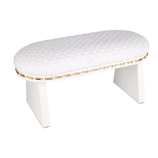 Apoiador de Mão - Apoio de Mão MDF Prime Strass Branco - Nail Designer Manicure - Alongamento de Unh