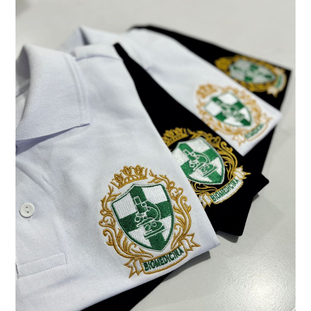 CAMISA POLO BIOMEDICINA ( BRASÃO + SEU NOME )