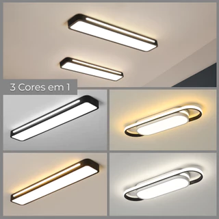 Luminária de Teto metal Linear Regulável Moderna LED Para Sala de Jantar, Cozinha, Quarto, Corredor