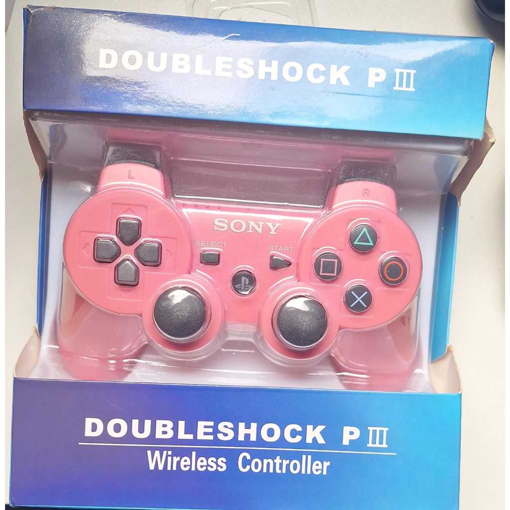 Controle Ps3 Playstation Sem Fio Rosa + Carregador | Shopee Brasil