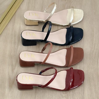 Salto Bloco Sandália feminina Variadas Saltinho Elegante Minimalista Confortável Tamanco Feminino 2024