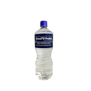 Álcool 70º Frasco de 01 Litro Kit com 01 ou 05 Unidades - COM ANVISA