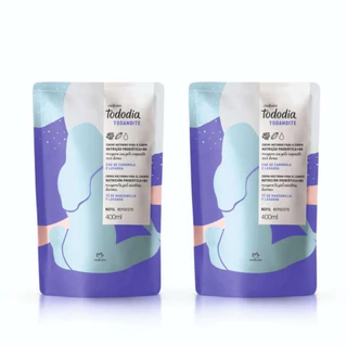 pacote 2 unidades Refil Creme Noturno Para o Corpo Tododia Todanoite - 2 unidades de 400 ml