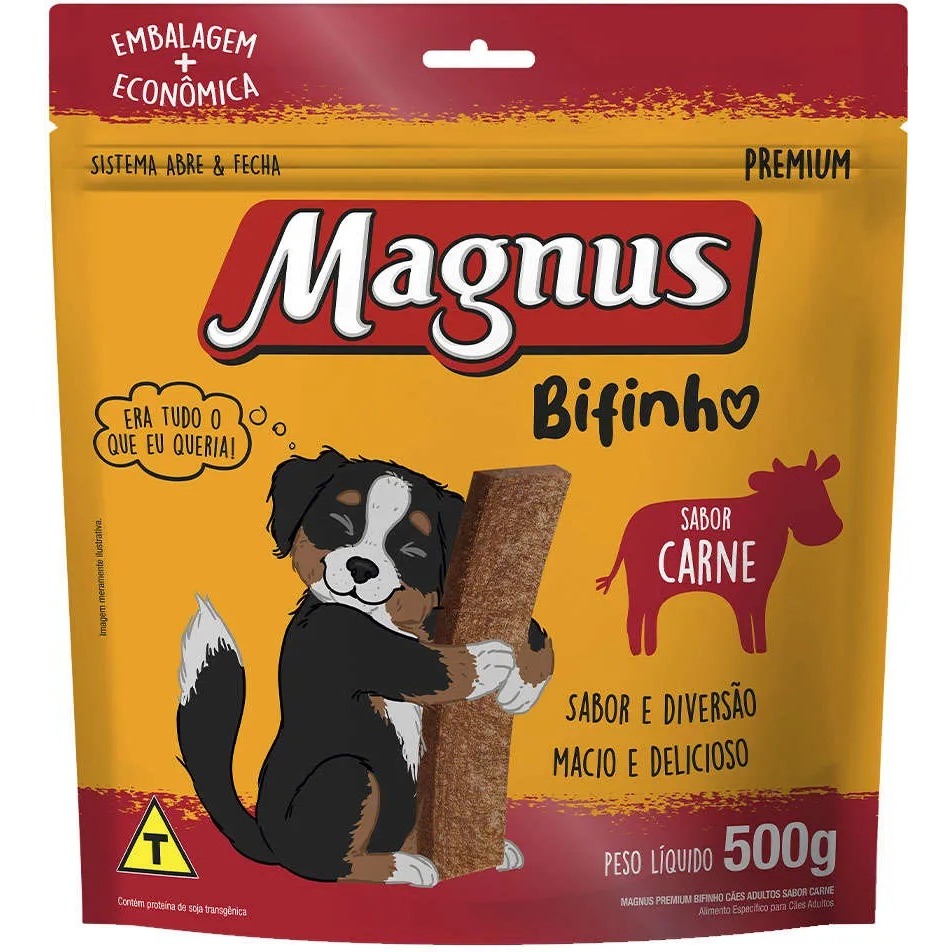 Bifinho Petisco Magnus 500g sabor Carne - Petisco para cachorros Pet em Oferta na Shopee