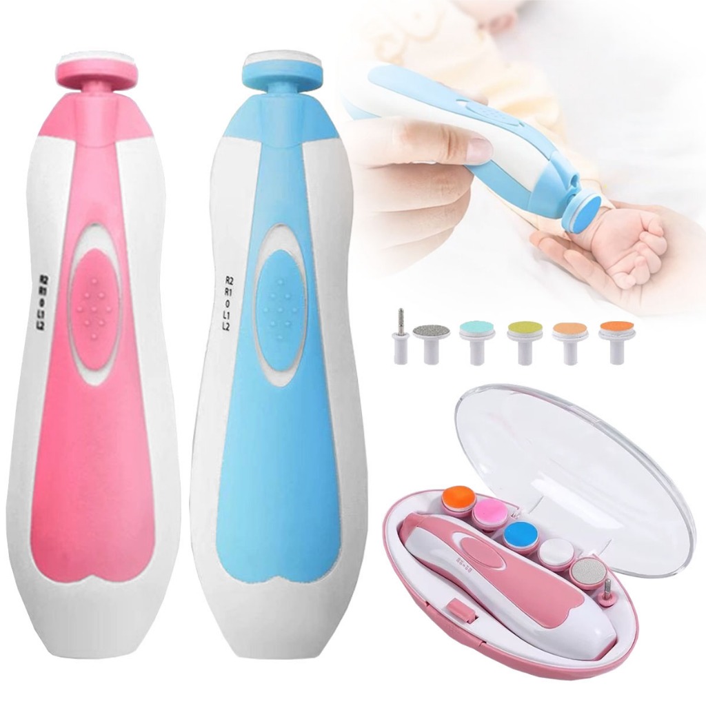 Cortador Aparador Lixadeira De Unha Bebê Criança Elétrico C/6 Refis