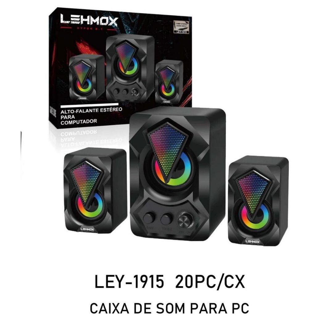 Caixa De Som Para Computador Gamer Hyper Gt Lehmox Ley-1915