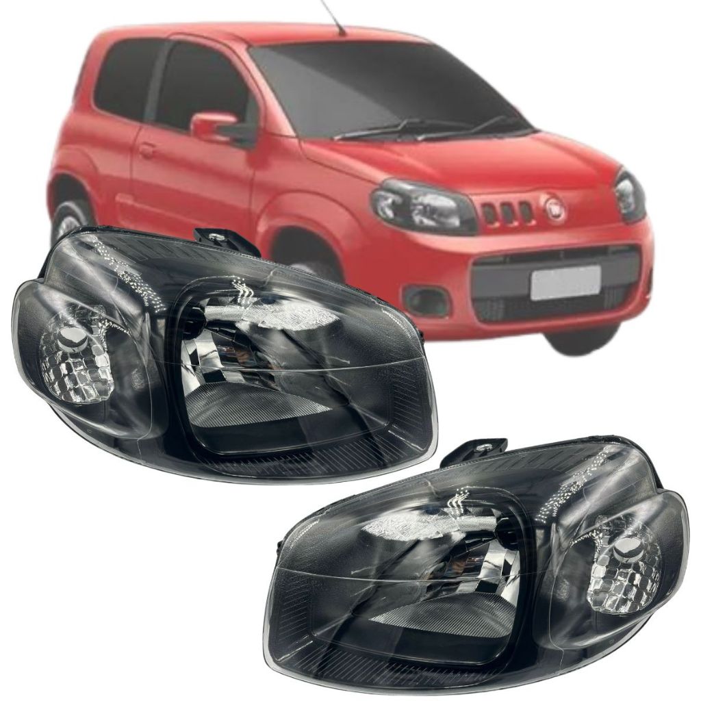 Par Farol Uno Vivace 2010 À 2015 Fiorino 2014 Mascara Negra