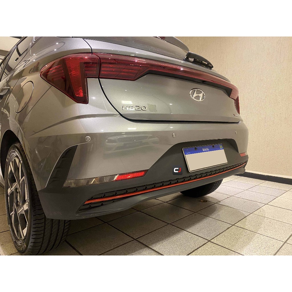 Aplique Friso Traseiro Vermelho sport Hyundai Hb20 2023+