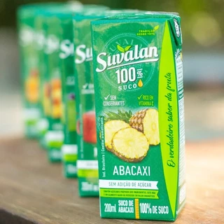Suco Caixinha 200ml S/ Açúcar 100% Fruta Maça Abacaxi Uva Branca Laranja Pêssego Integral Natural