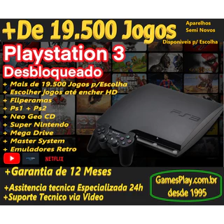 Playstation 3 Desbloqueado HD 1TB + 19500 Jogos + Ps2 Ps3