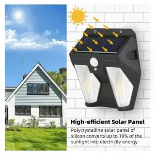 Luminaria Solar Com Movimento Sensor Luz De Parede Lâmpada LED De Parede, Solar Energia Solar À Prova D'água Para Jardim/Varanda/Ambientes Externos MT236