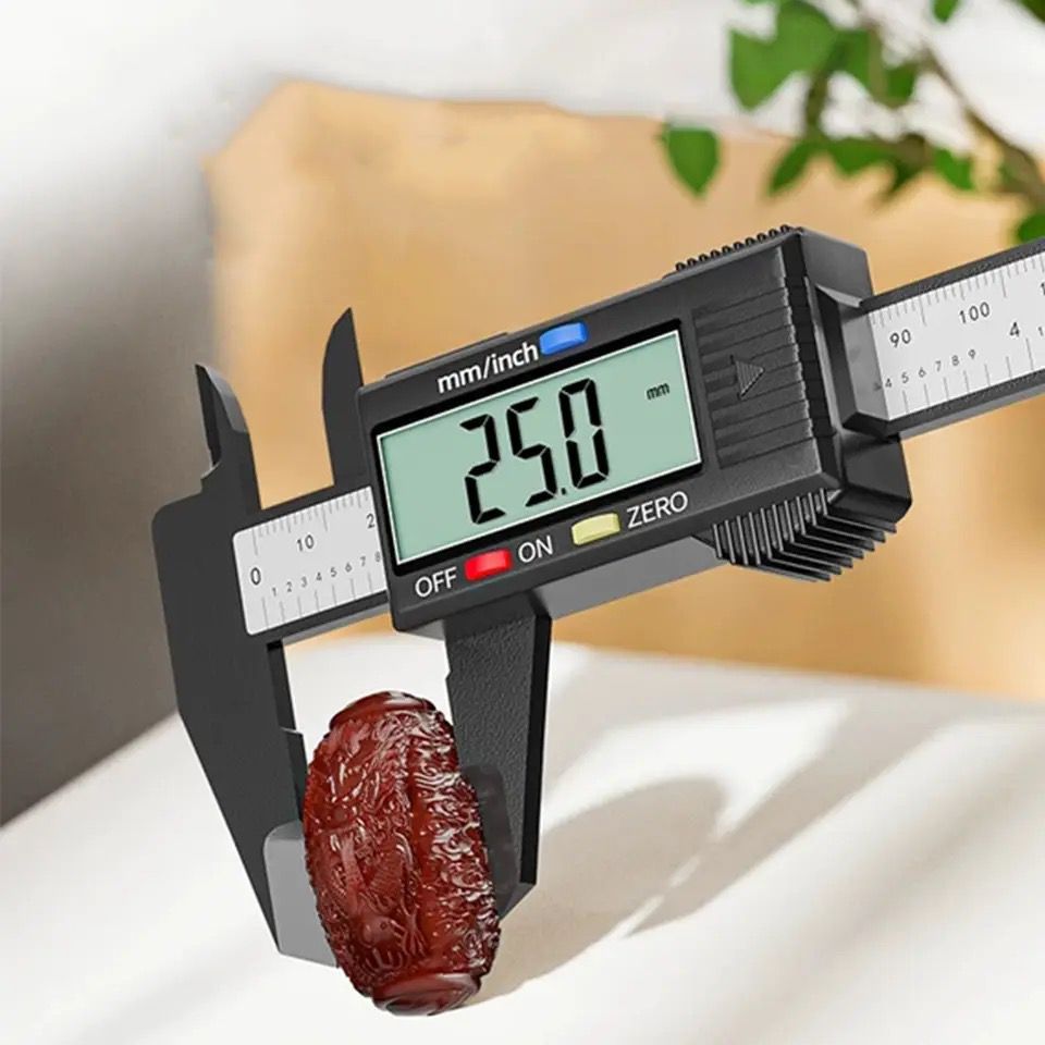 Paquímetro Digital Eletrônico Caliper de Fibra de Carbono Display Lcd Profissional Profissional Até 150mm MT237 (6 )