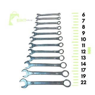 Kit Jogo De Chave Combinada Com 12 Peças De 6mm a 22mm Resistente de Qualidade Profissional
