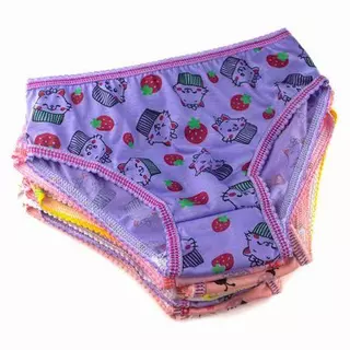 Calcinha Infantil Menina Algodão 10 Estampadas Moda Intima Infanto Kids Criança