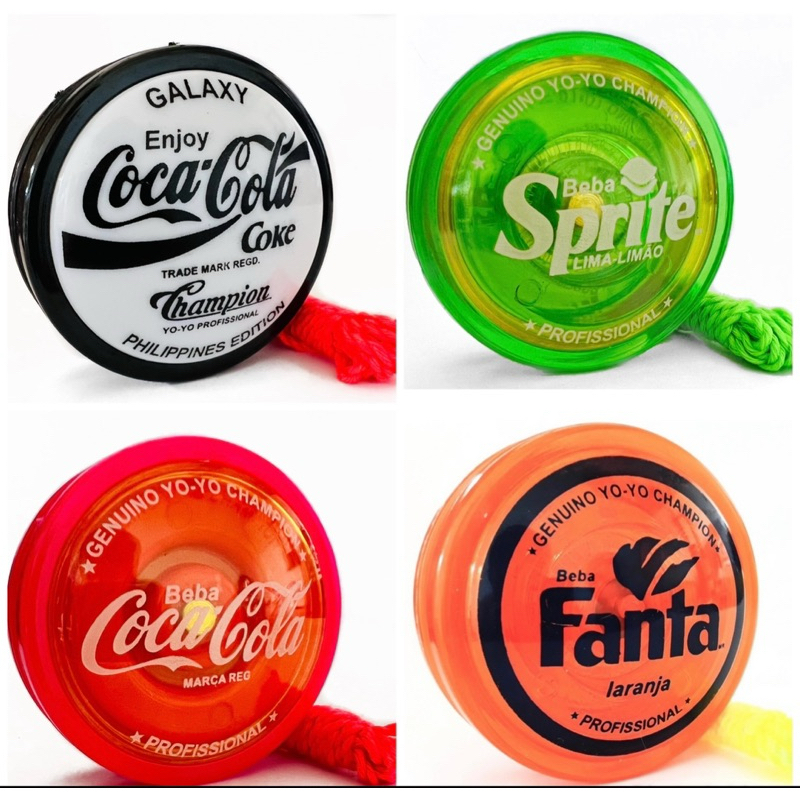 4 Ioio (yoyo, yo-yo) Profissional Champion Coca Cola Genuíno