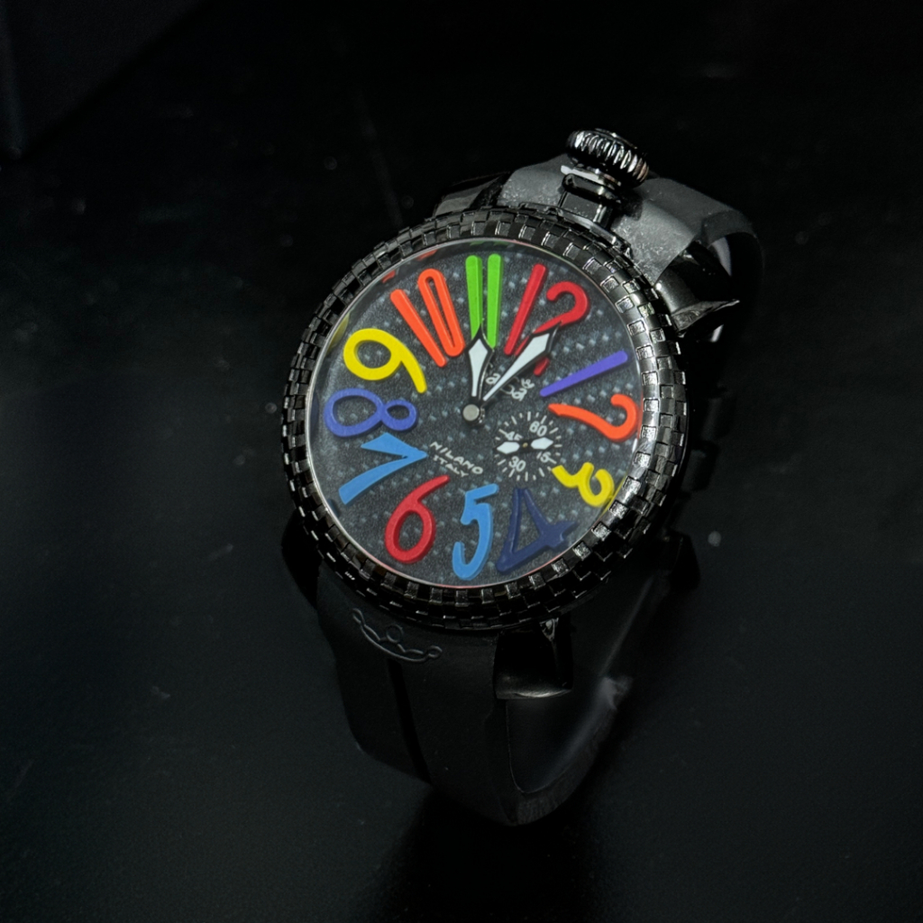 Relógio Gaga Millano Italy Ney Jr Emborrachado Dourado Prateado