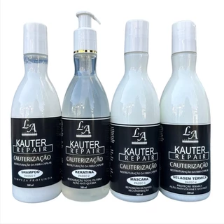 Kit Cauterização Kauter Repair L&A Cosméticos - Reconstrução Total 4x300ml