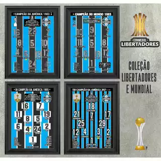 QUADRO DECORAÇÃO DE PAREDE GRÊMIO CAMPEÃO LIBERTADORES