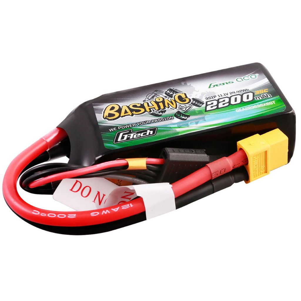 Bateria Gens Ace Lipo 11.1v 3S 2200mah 35c P/ Aeromodelo