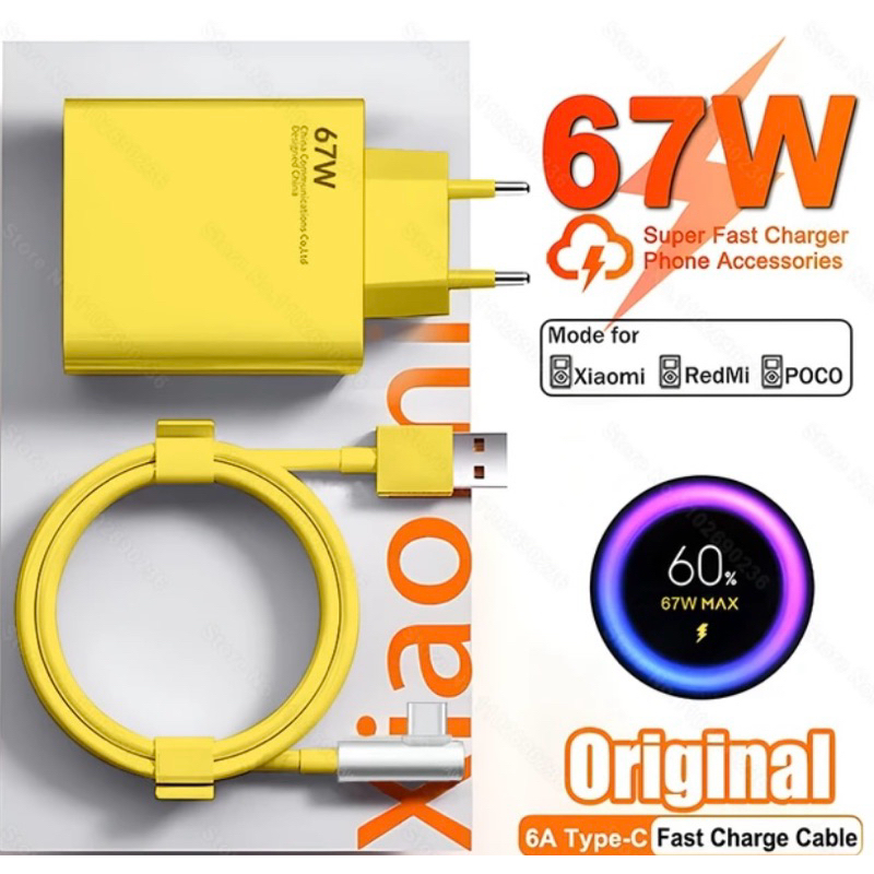 Carregador Turbo Xiaomi Tipo C 67W Original Pronta Entrega Brasil