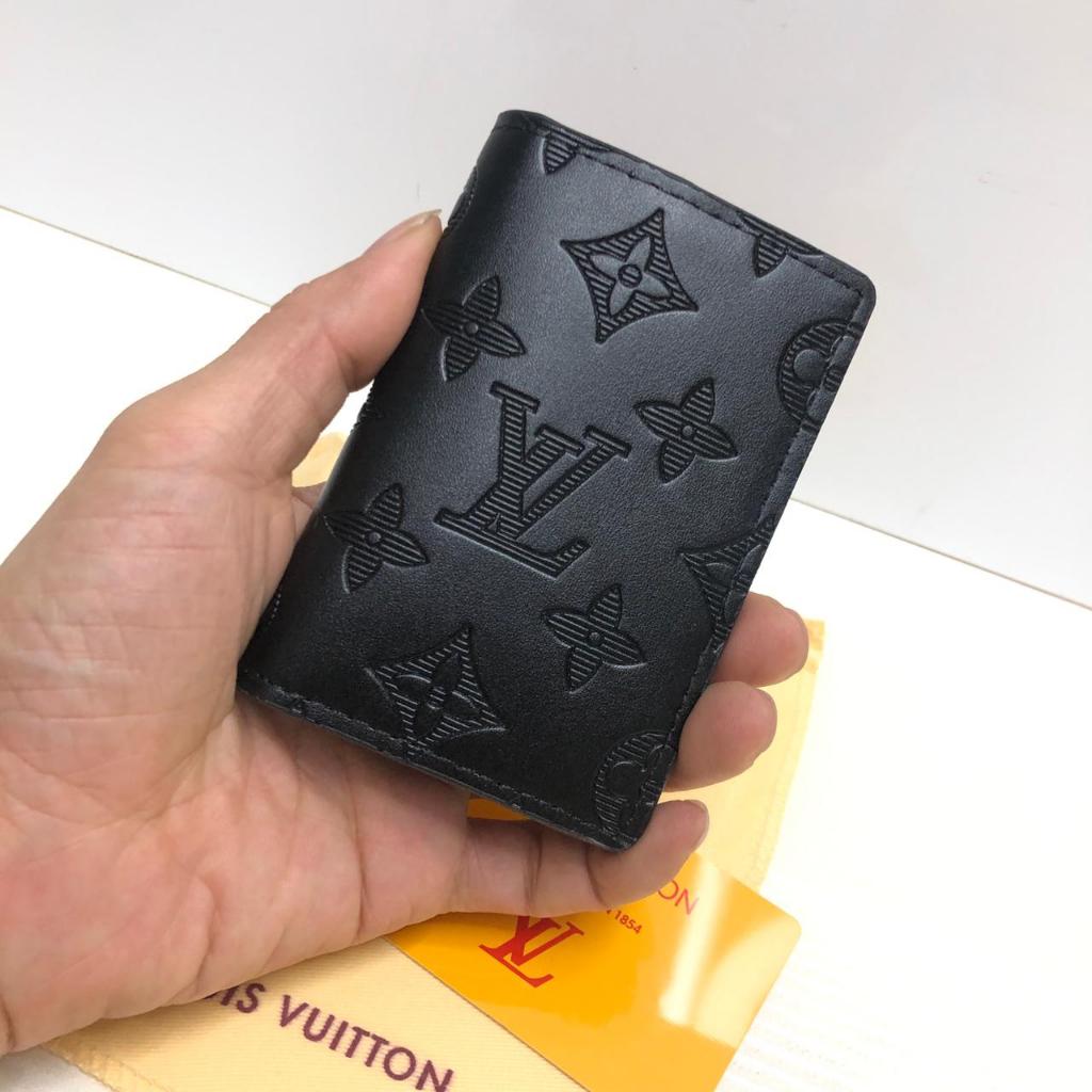 Lou-is Vuitton Luis Monograma Porta-Cartões carteira masculino Preto