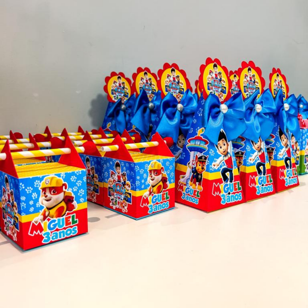 20 Personalizados Patrulha - Pegue e Monte