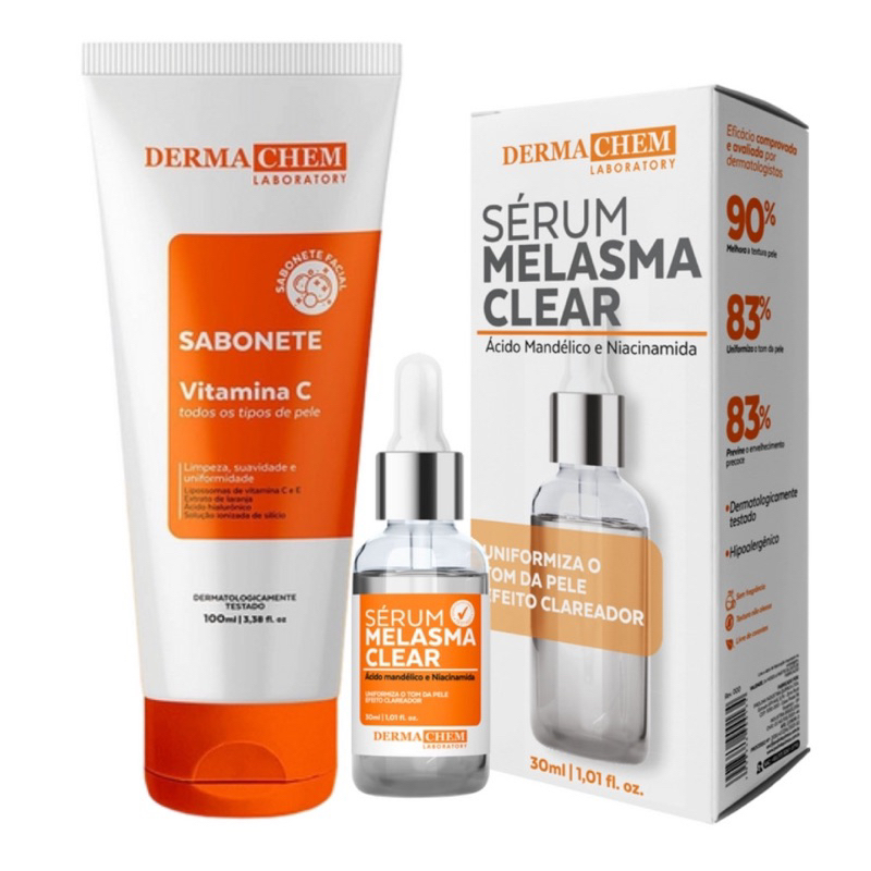 Kit Clareador de Melasma e Manchas Sabonete Vitamina C Para Todos os ...