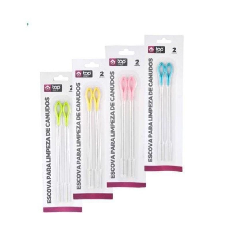 Escova Limpa Canudos Kit com 2 unidades