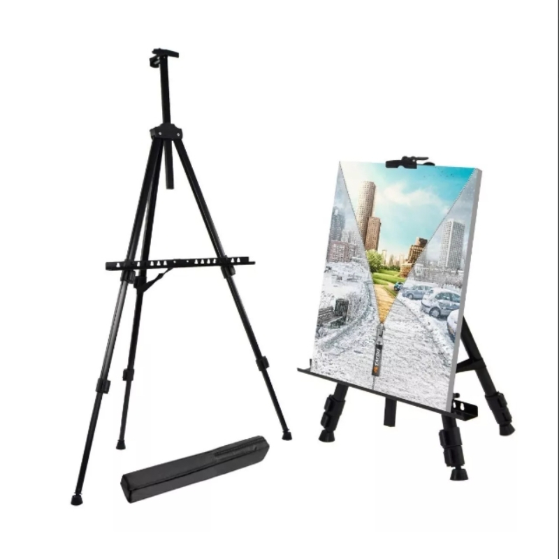Cavalete Tripé Para Pintura Tela ou Quadro Branco Metal Ajustável ...