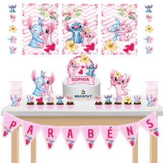 KIT festa - Kit só um Bolinho STITCH ROSA(LEIA A DESCRIÇÃO)