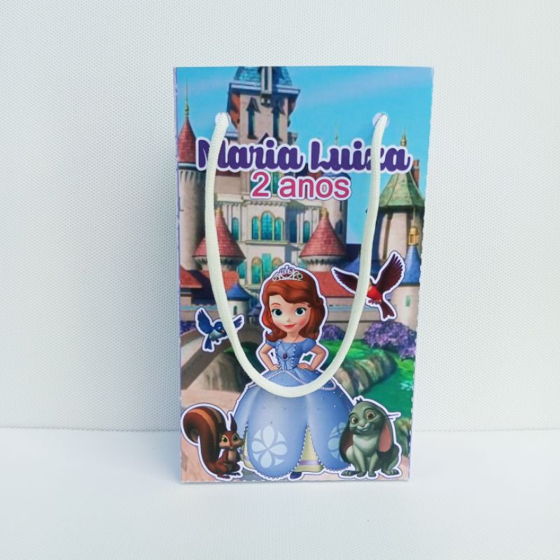 Sacolinha Personalizada Princesa Sofia / PEGUE E MONTE
