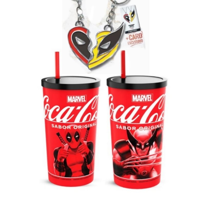 Copo chaveiro deadpool e wolverine 2024 cinemark x men marvel disney
