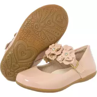 Sapatilha Infantil Menina Verniz Antiderrapante LindÍssima Leve e Confortável (COM ENFEITE)Cooper-Store