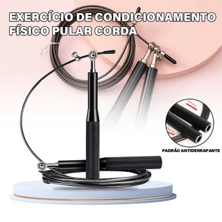 Corda De Pular Rolamento Cabo De Aço Profissional Crossfit Pular Corda