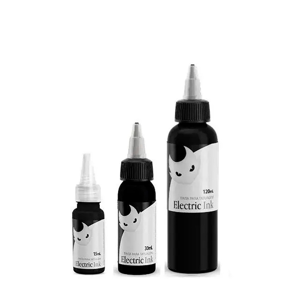 Tinta Electric Ink tattoo Preto TRIBAL em oferta, escolha o seu tamanho, para tatuagem e micropigmentação/dermopigmentação