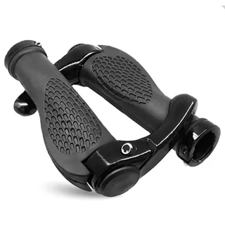 Par De Manopla Anatômica Gel Trava Com Bar End Bike Bibicleta