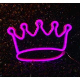 Luminária Coroa de Rei De Parede Led Neon Decoração 110/220v